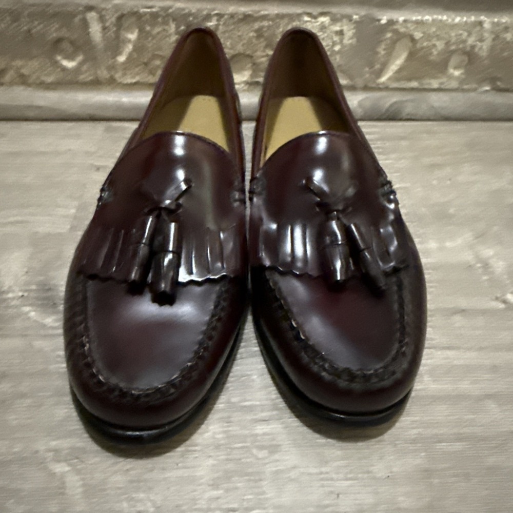 GH Bass & Co Weejuns Jackie Loafers Flats Shoes Womens Size 8 Burgundy Leather
